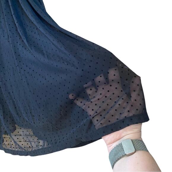 Torrid Black Midi full skirt 1x plus size knee length emo whimsigoth feminine - Picture 4 of 8